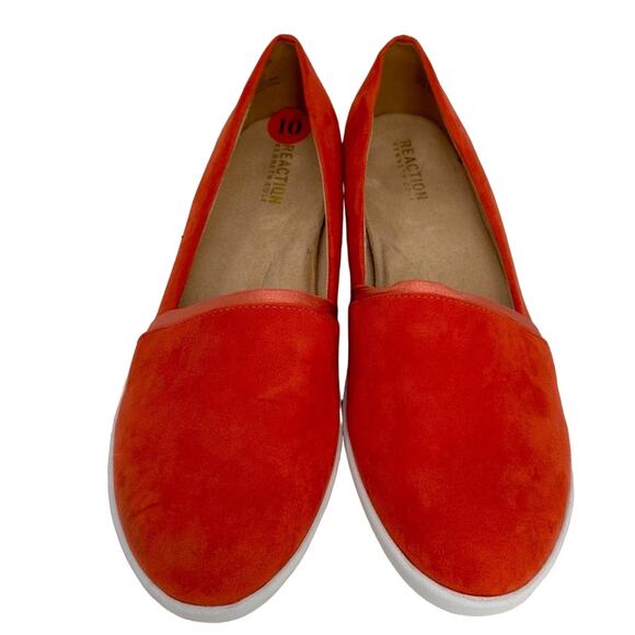 Kenneth Cole Fay Sneaker Slip On Wedge Nautical - ORANGE & WHITE - Picture 3 of 8